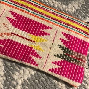 Puravida embroidered clutch bag